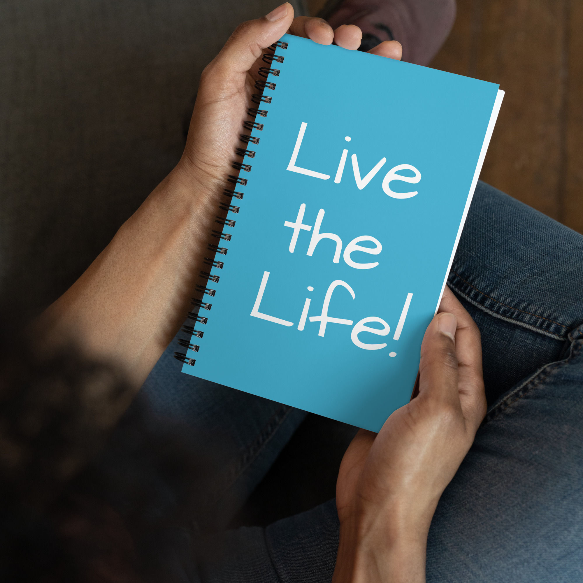 Live the Life! Spiral Dotted Pages Notebook
