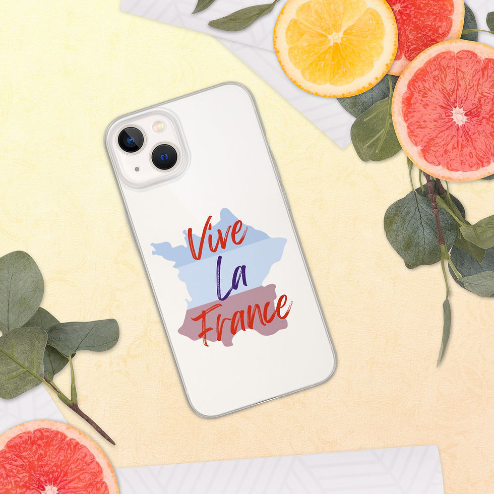 Thumbnail: Viva La France iPhone® Clear Case Description (Pro, Pro Max, Max, and Mini)