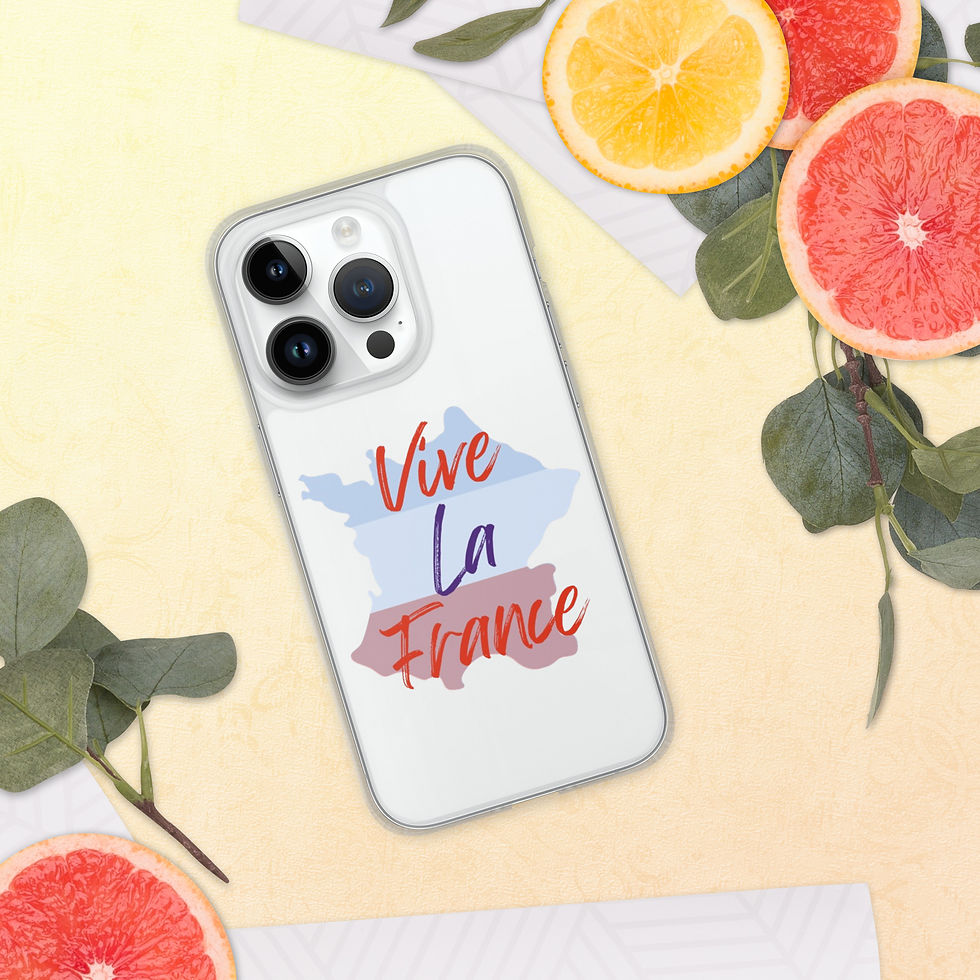 Thumbnail: Viva La France iPhone® Clear Case Description (Pro, Pro Max, Max, and Mini)
