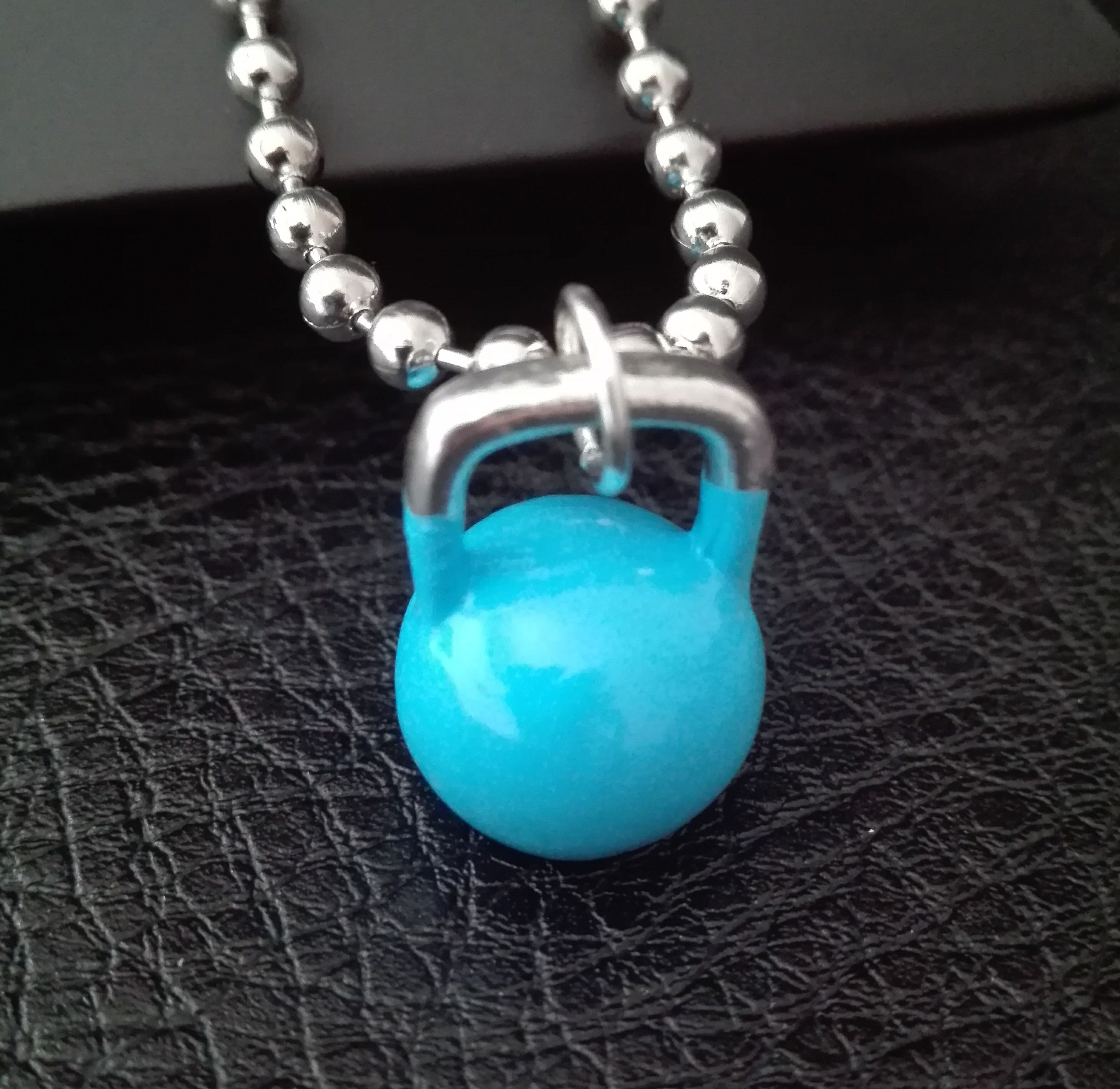 Pandantiv Kettlebell blue - KB001