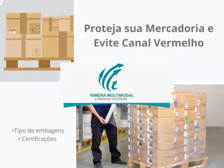 Profissional conferindo pallets embalados e certificados em armazém, representando boas práticas para proteger a mercadoria e evitar canal vermelho na importação.