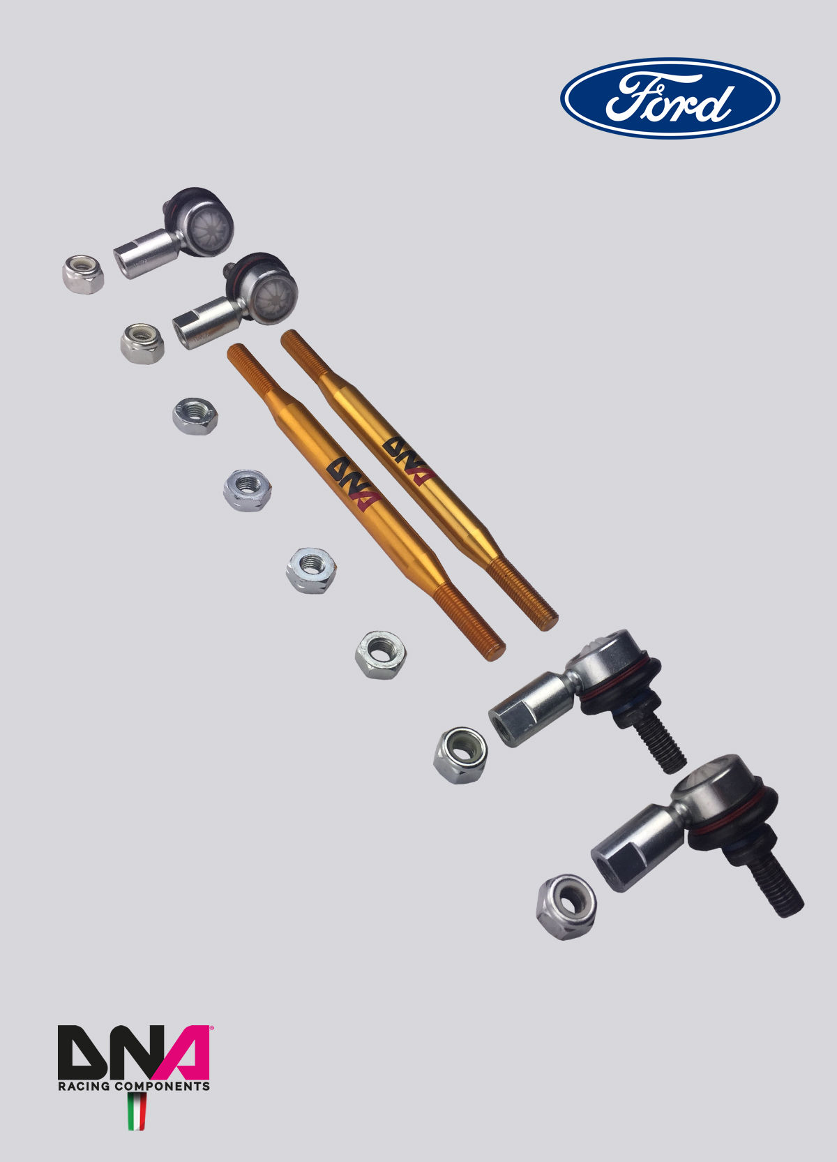 Kit tiranti Pro Street barra antirol ant DNA  Fiesta VII,  Fiesta VIII,  Clio IV