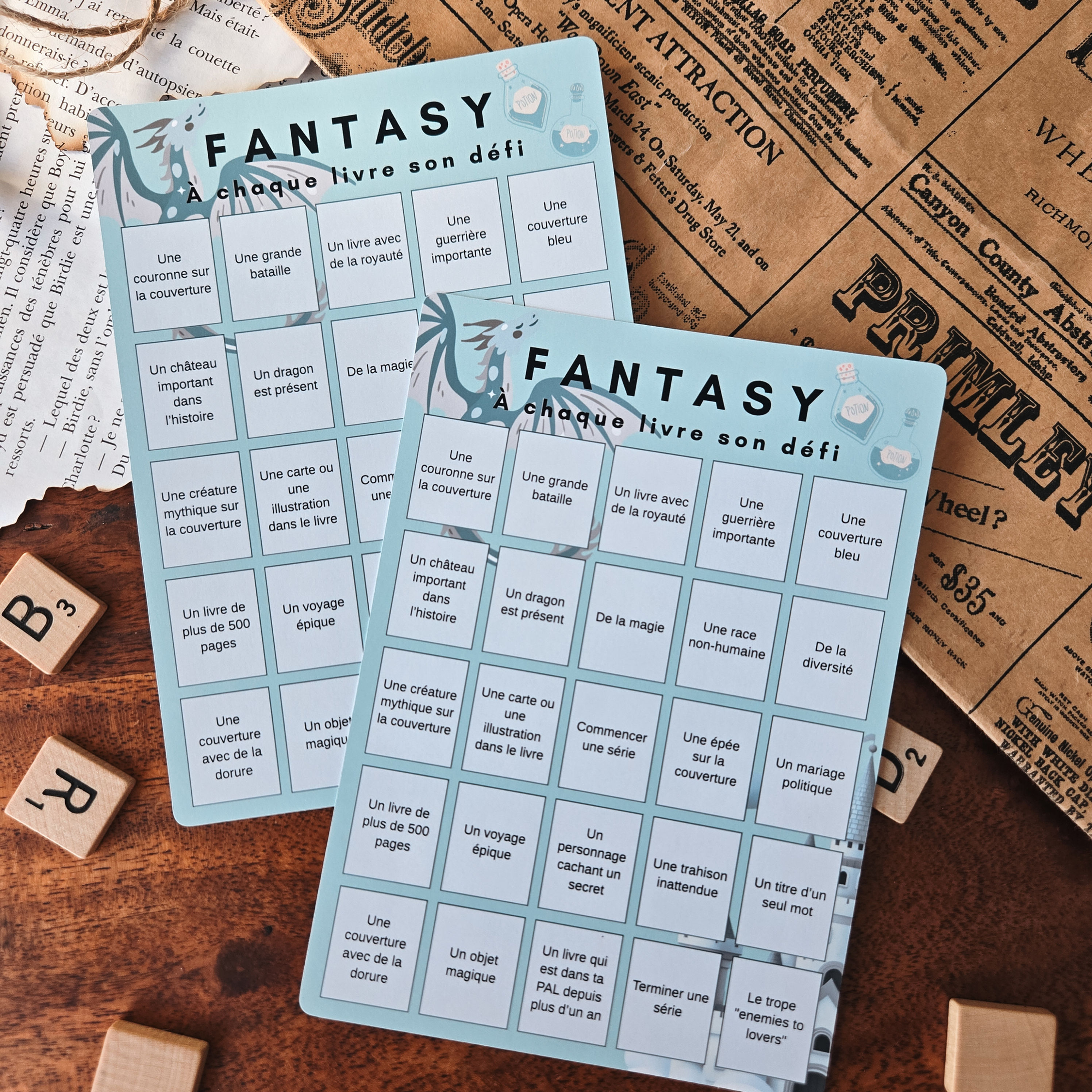 Bingo Littéraire - Fantasy