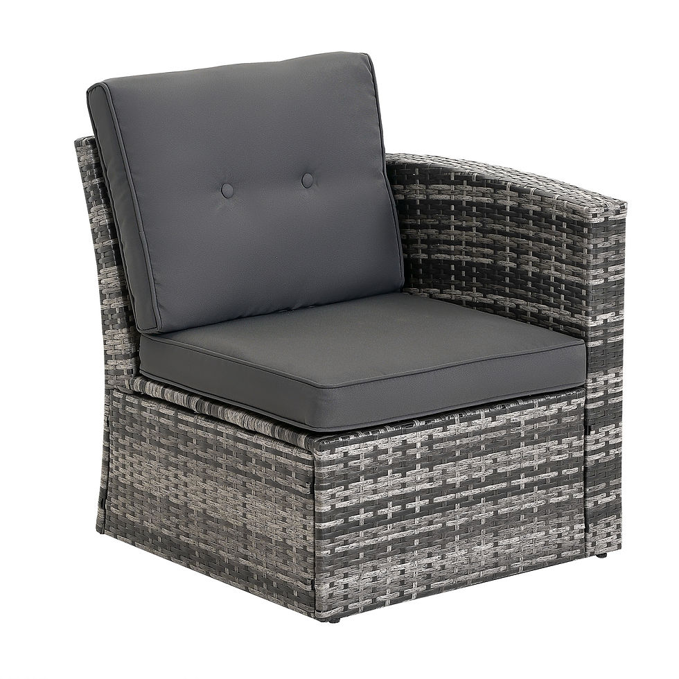 縮圖：Wicker/Rattan 4 - Person Seating Group with Cushions