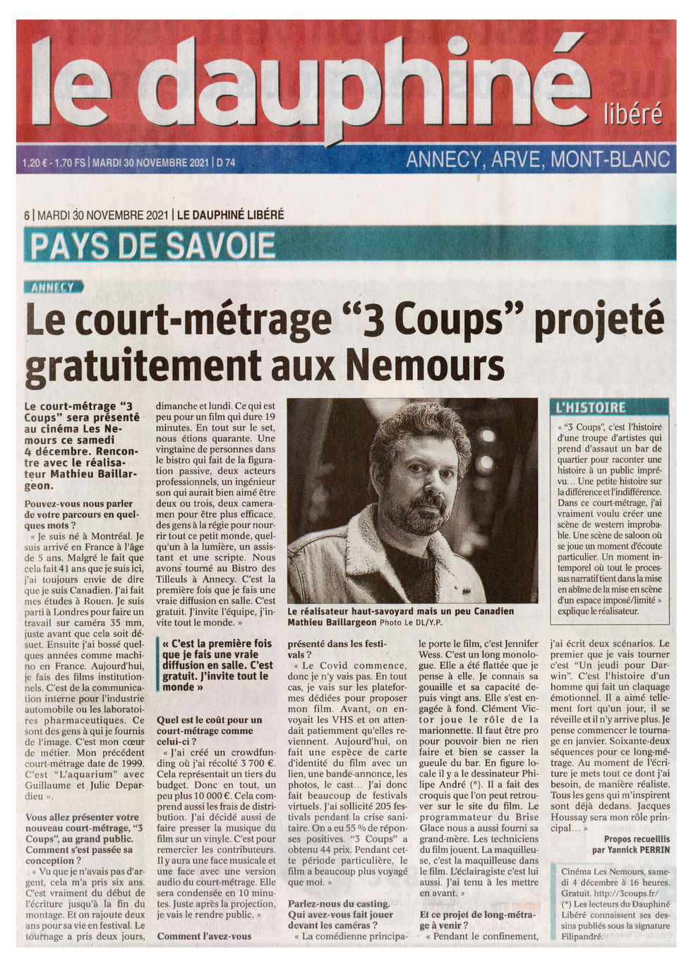Article daubé - 3 Coups - 29.11.2021