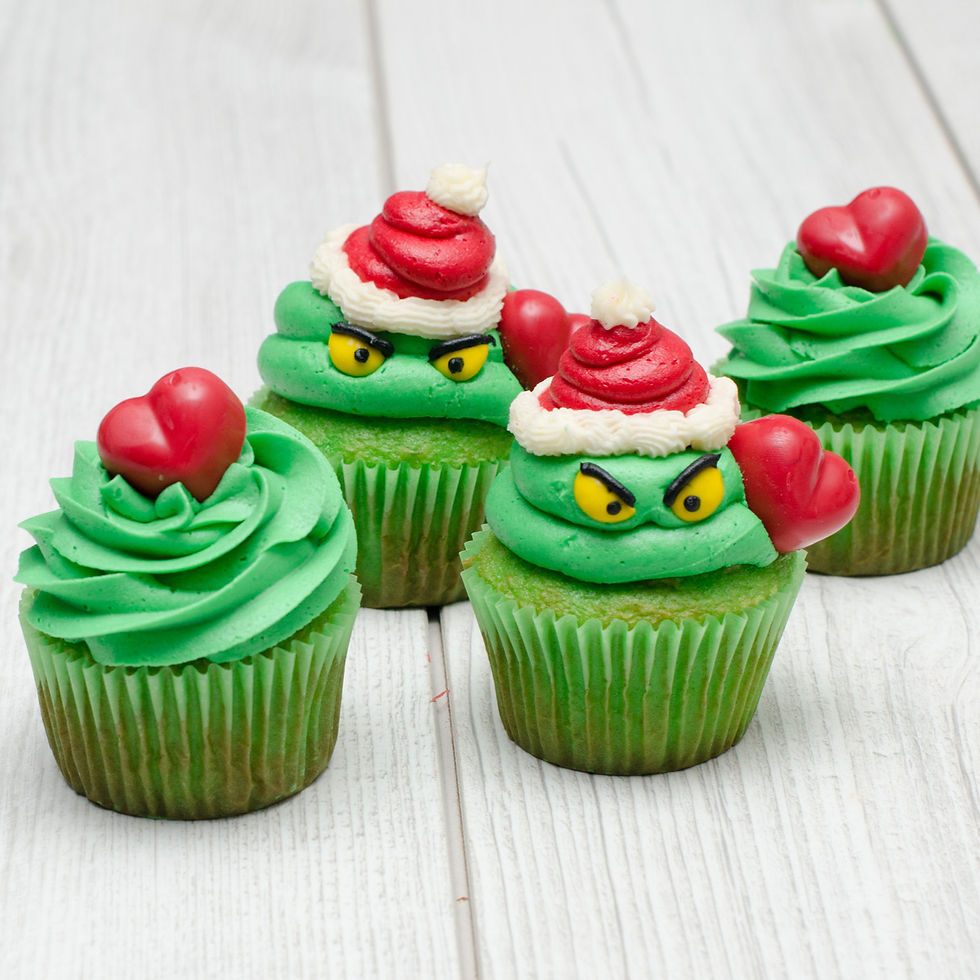 Merry Grinchmas Cupcakes