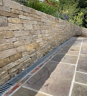 Cropped Purbeck stone wall
