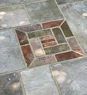 Brick detail within paving