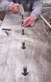 Video showing splitting stone using traditional method of plugs and feathers. The ancient Egyptians used plugs and feathers to split the stone used to build the Pyramids