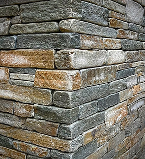 Stone cladding
Tightly coursed stone cladding