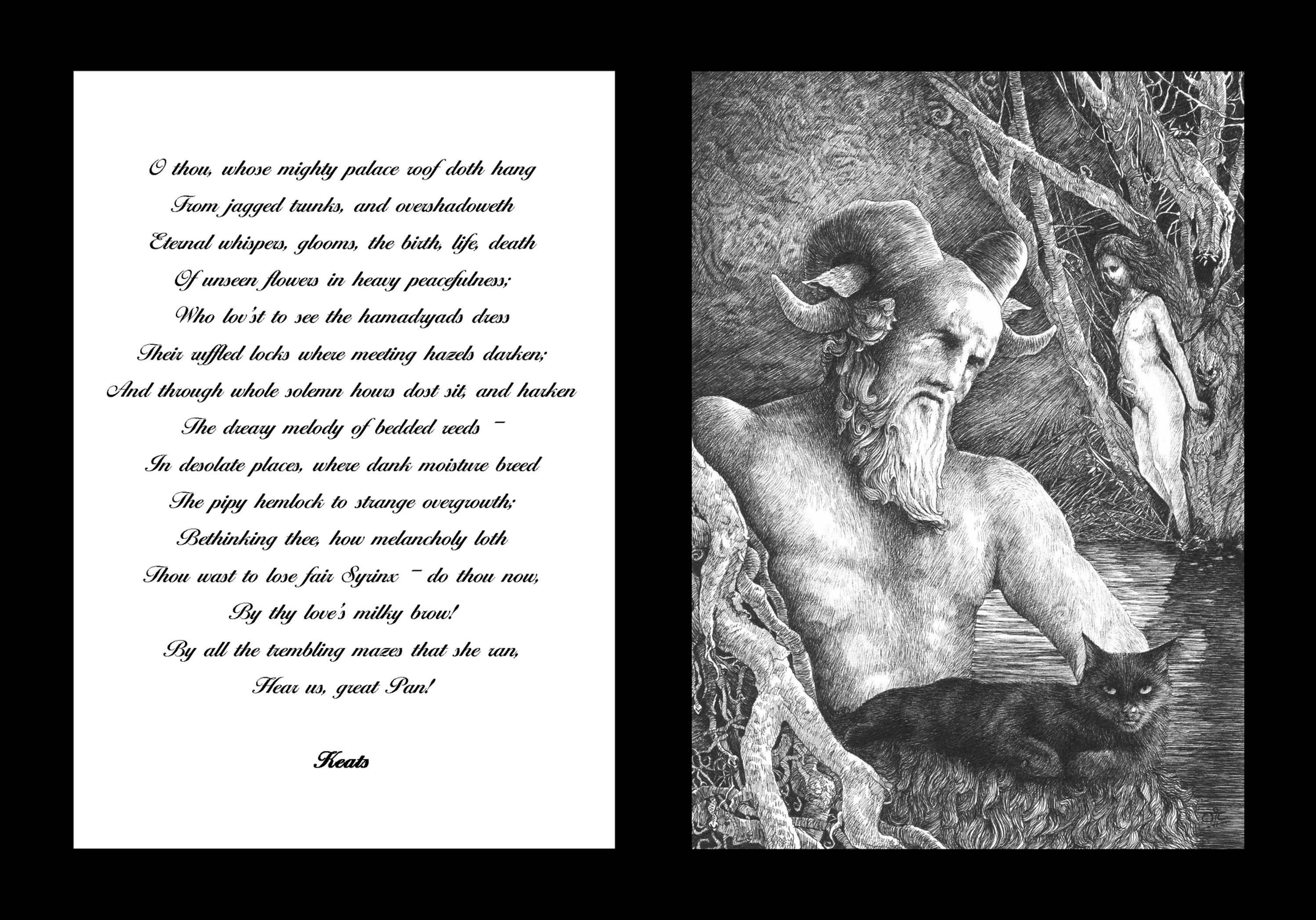 'PAN' MOUNTED OPEN EDITION PRINT AND ACCOMPANYING VERSE