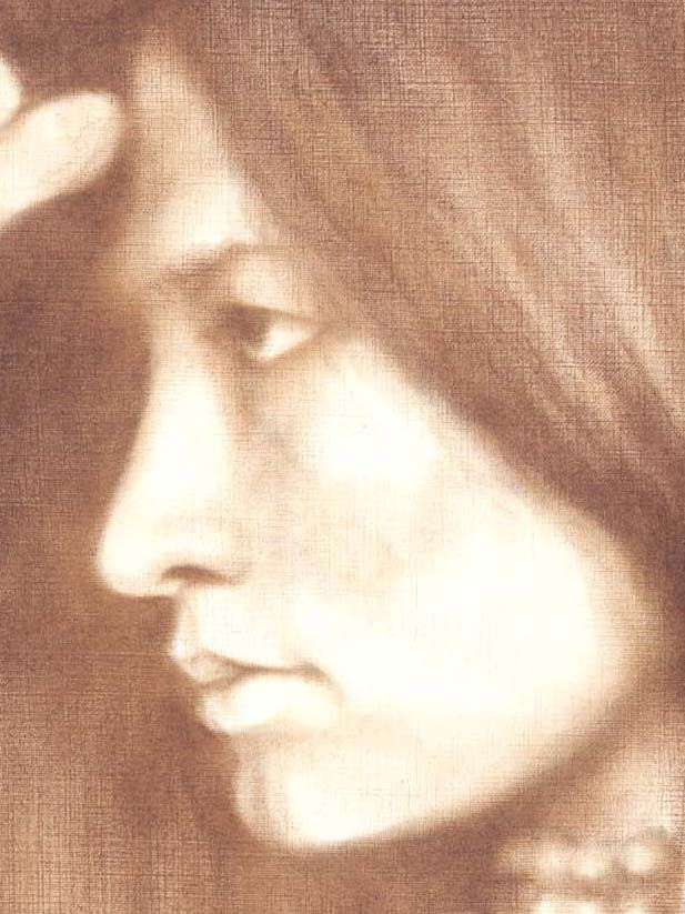 Thumbnail: Red Bird, Vintage Oil Portrait