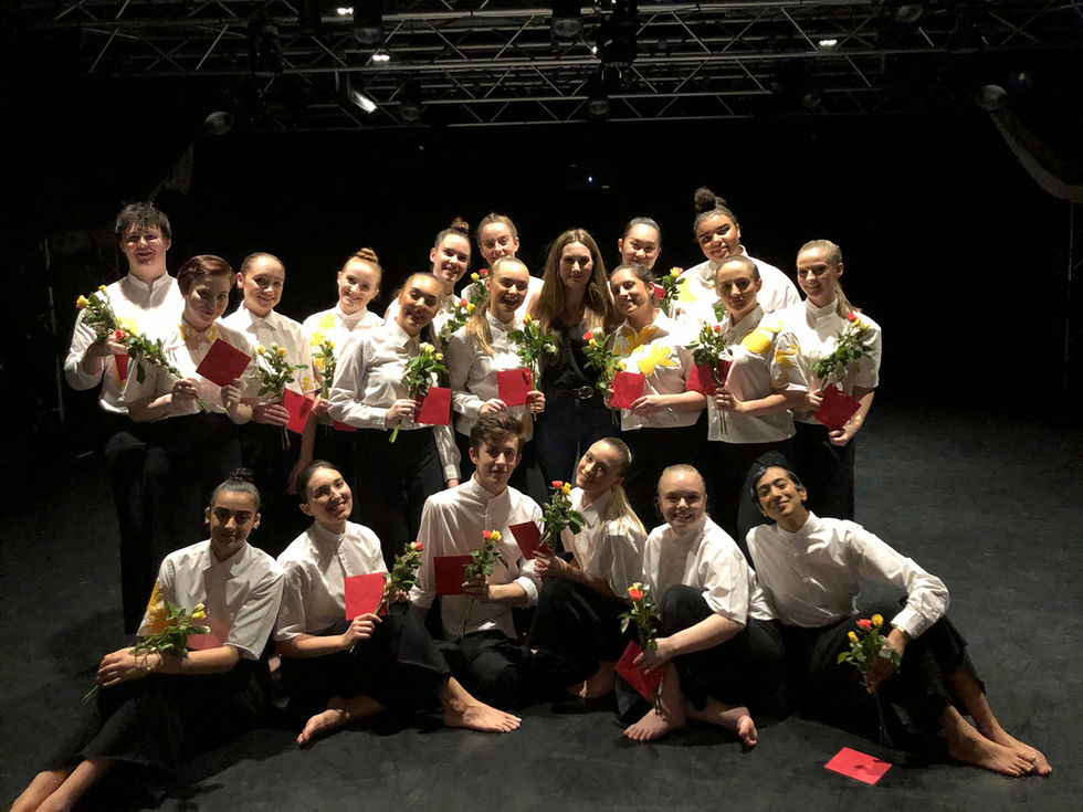 Post-performance photo with choreographer April Brown and the cast.