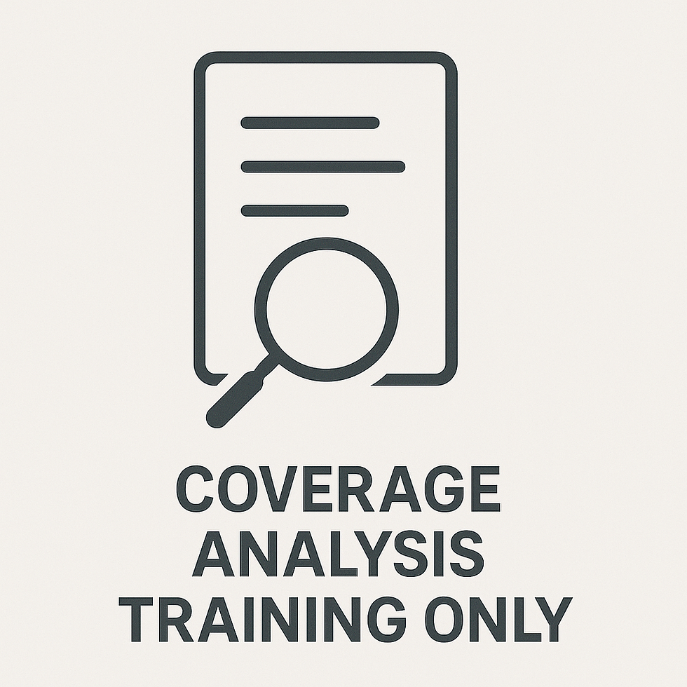 Coverage Analysis Training-Only (no certification)