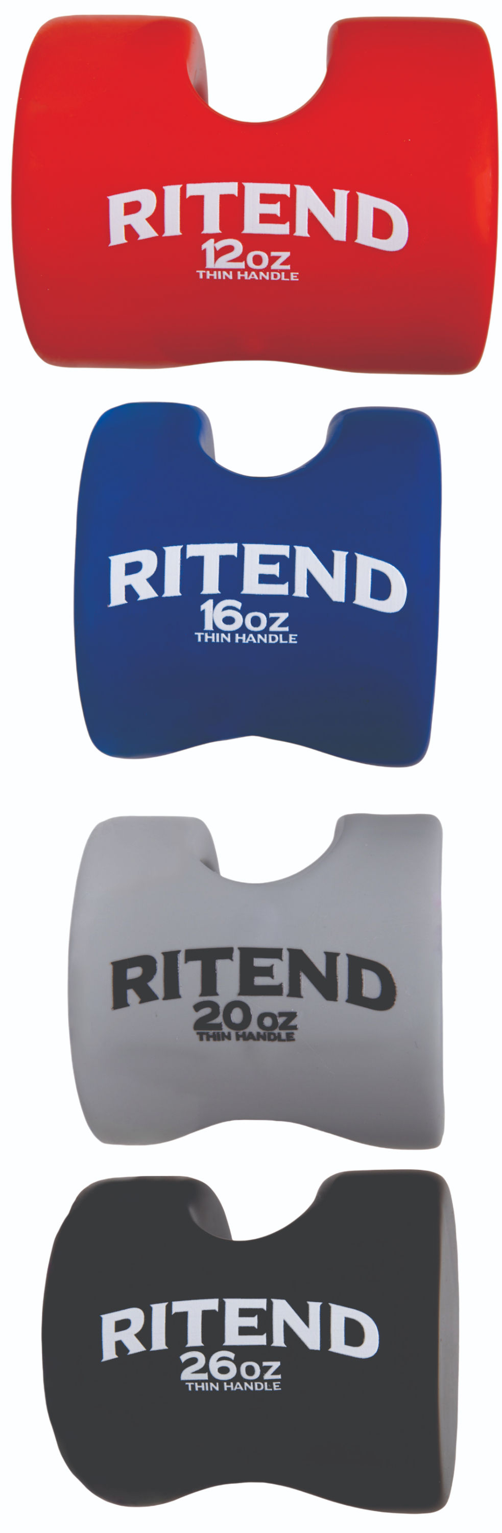 Thin Handle Thunder Pack (12oz+16oz+20oz+26oz) Ritend Knob-End Bat Weights