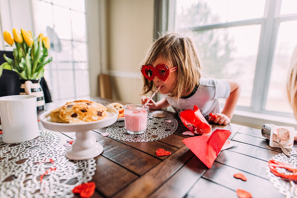 Little girl at Valentines Day Party