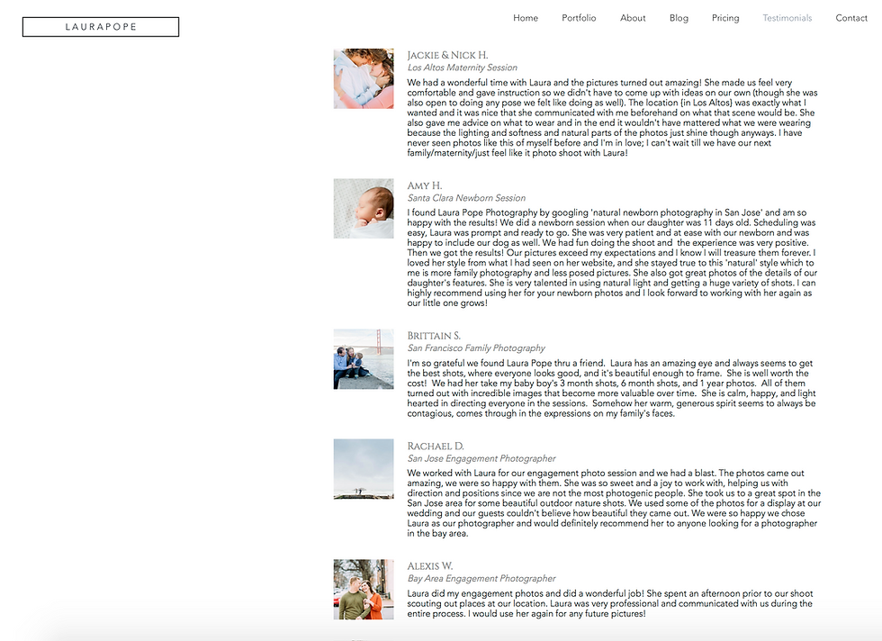 San Jose Bay Area Family Photographer reviews