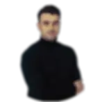 Portrait d'un jeune homme en col roulé noir