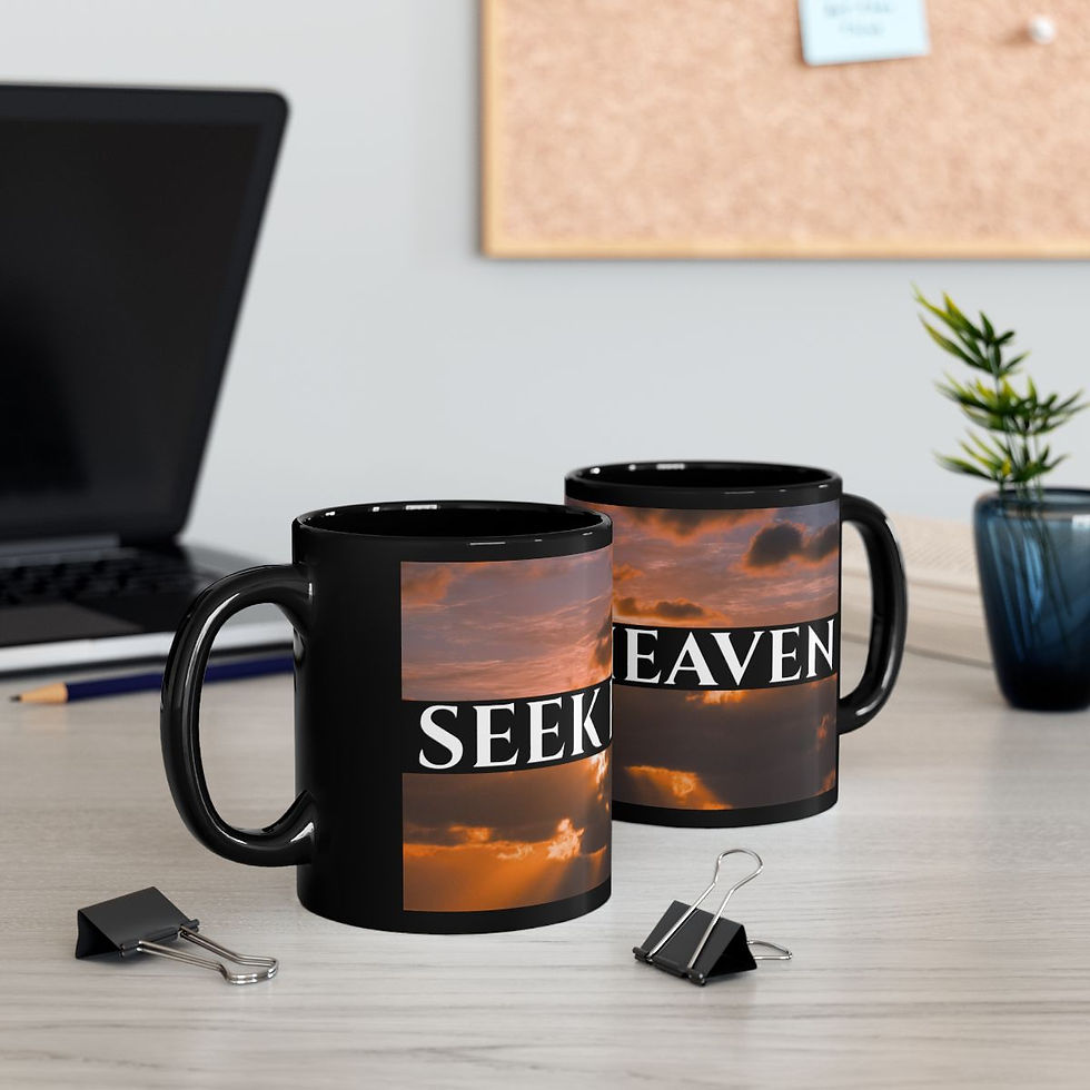 Seek Heaven Black Mug (11oz, 15oz)