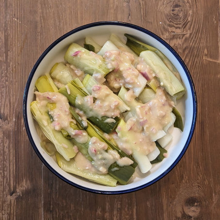 Les poireaux vinaigrette comme au bistrot