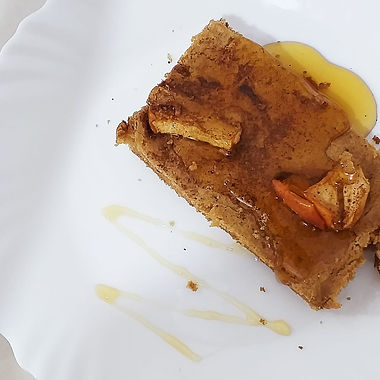 Bolo de maçã, aveia e canela