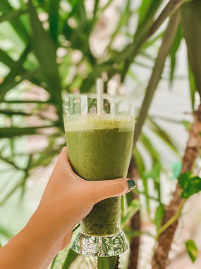 Suco verde com clorella