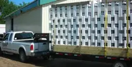 A load of Logix blocks on a pickup