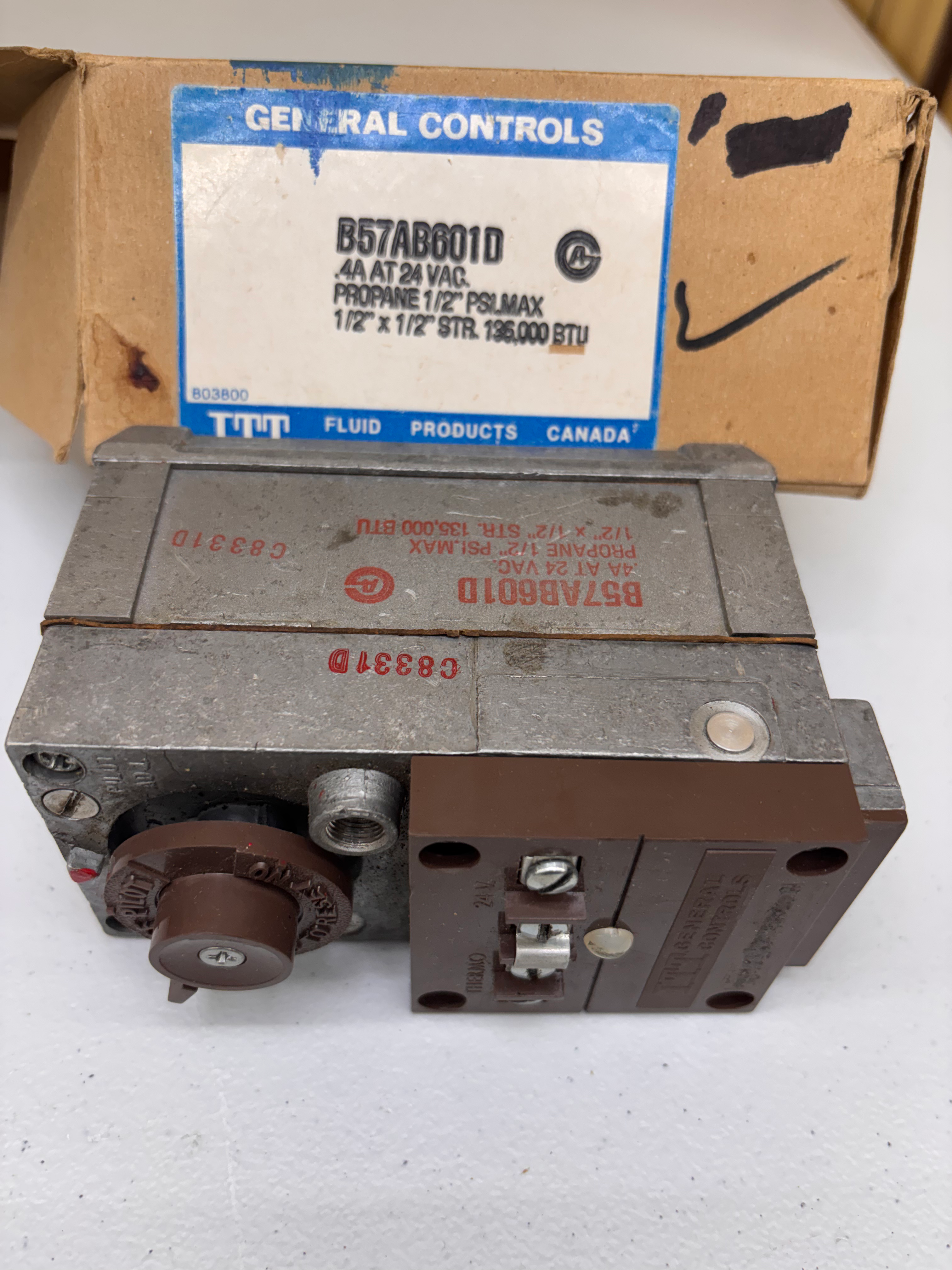 B57AB601D ITT Propane 1/2 X 1/2 Gas Valve
