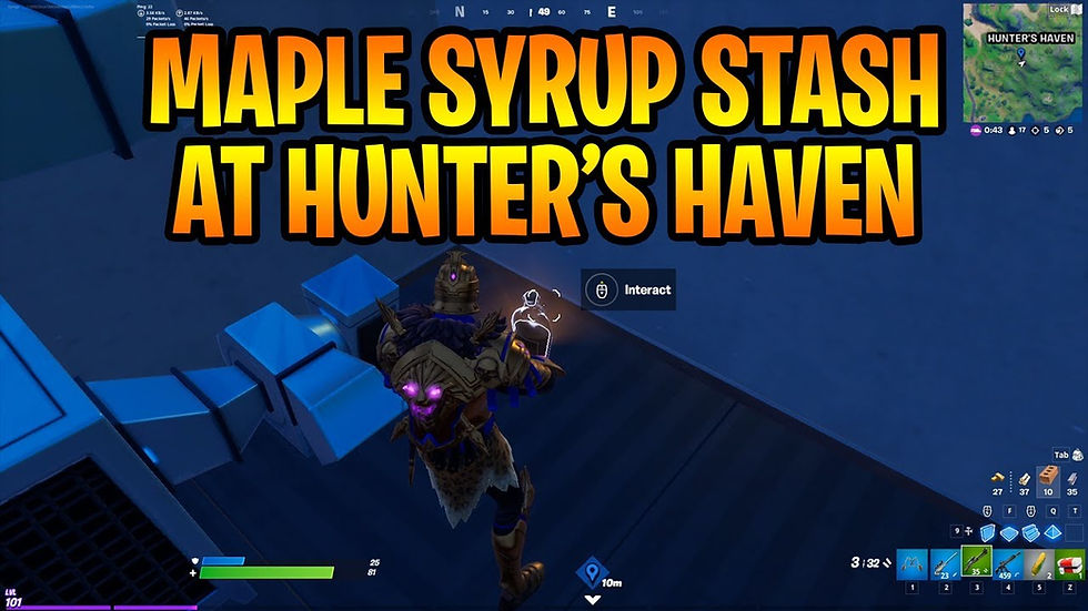 Fortnite 5 temporada Localização do Maple Syrup Stash Hunter’s Haven