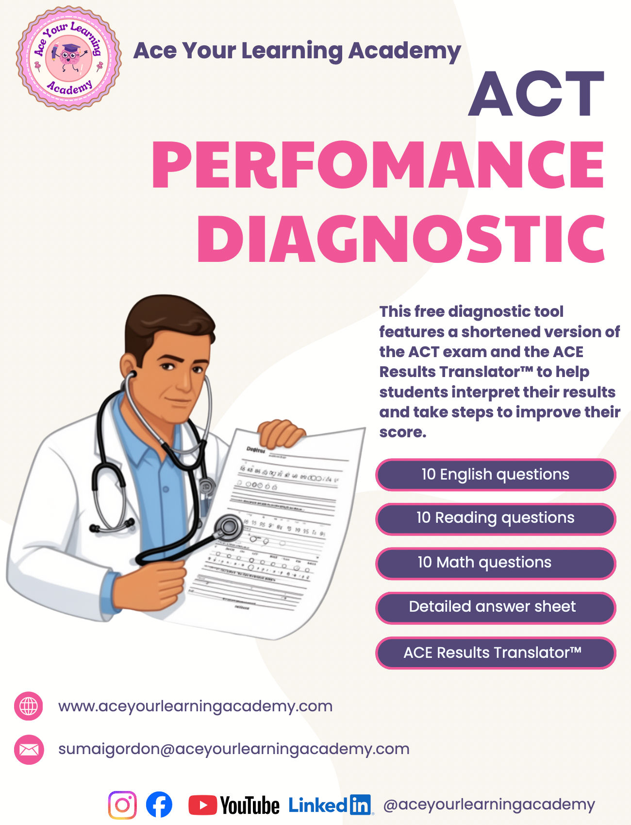 ACE ACT PERFORMANCE DIAGNOSTIC