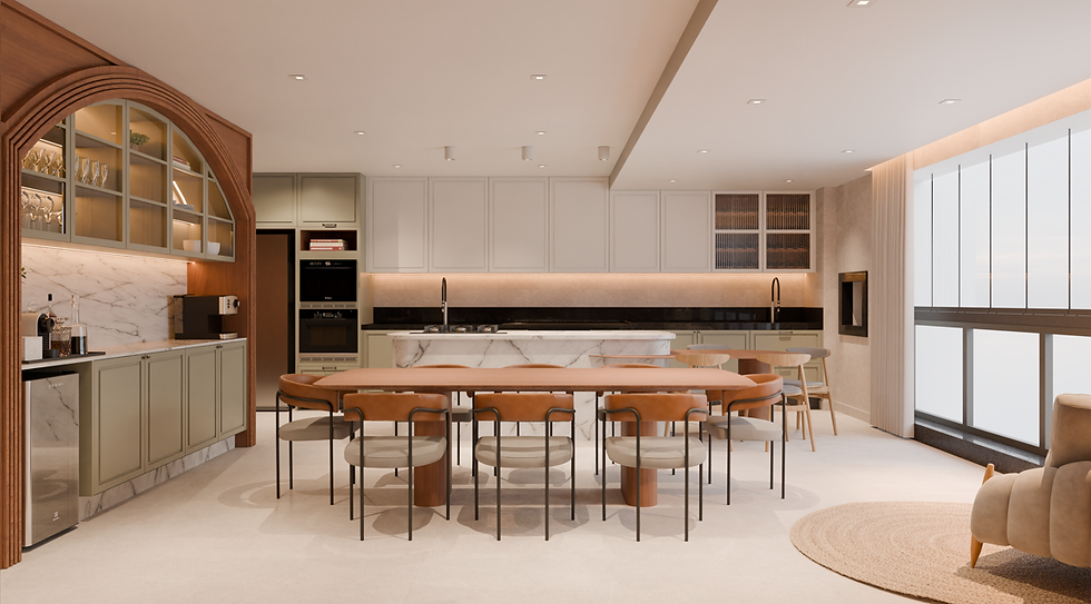 Projeto Vinhedo - Renderização Área Social Integrada