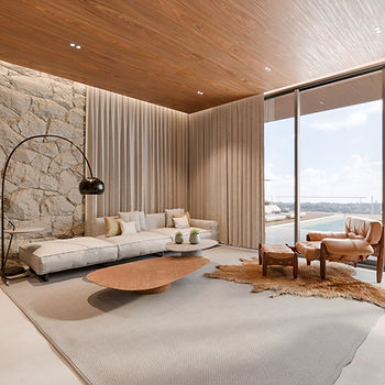 A Casa da Ilha é um refúgio onde arquitetura e natureza se encontram em perfeita harmonia. Seu conceito de interiores é pautado na fusão entre conforto, sofisticação e a rusticidade do entorno natural, criando um ambiente que convida ao descanso e à contemplação.