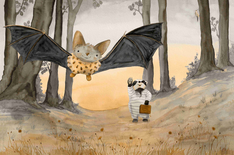 Fledermaus, Dachs