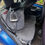 Thumbnail: Black horse saddle inside blue car; IN CAR SADDLE RACK for transport