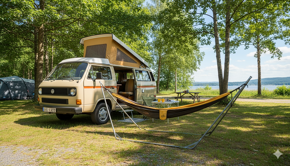 HAMMOCK STAND OUT SIDE CAMPER VAN
