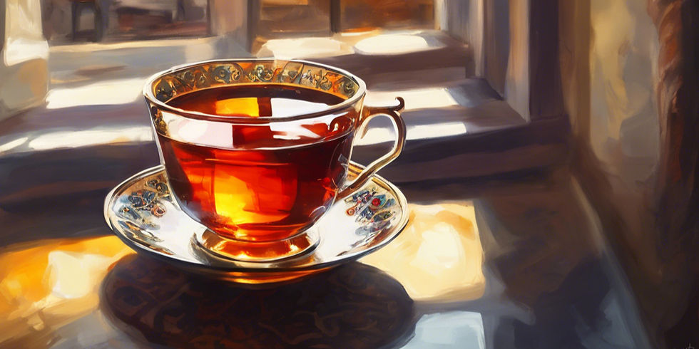 Friends or family gathered around a table, each holding Turkish tea cups, engaged in heartfelt conversation.