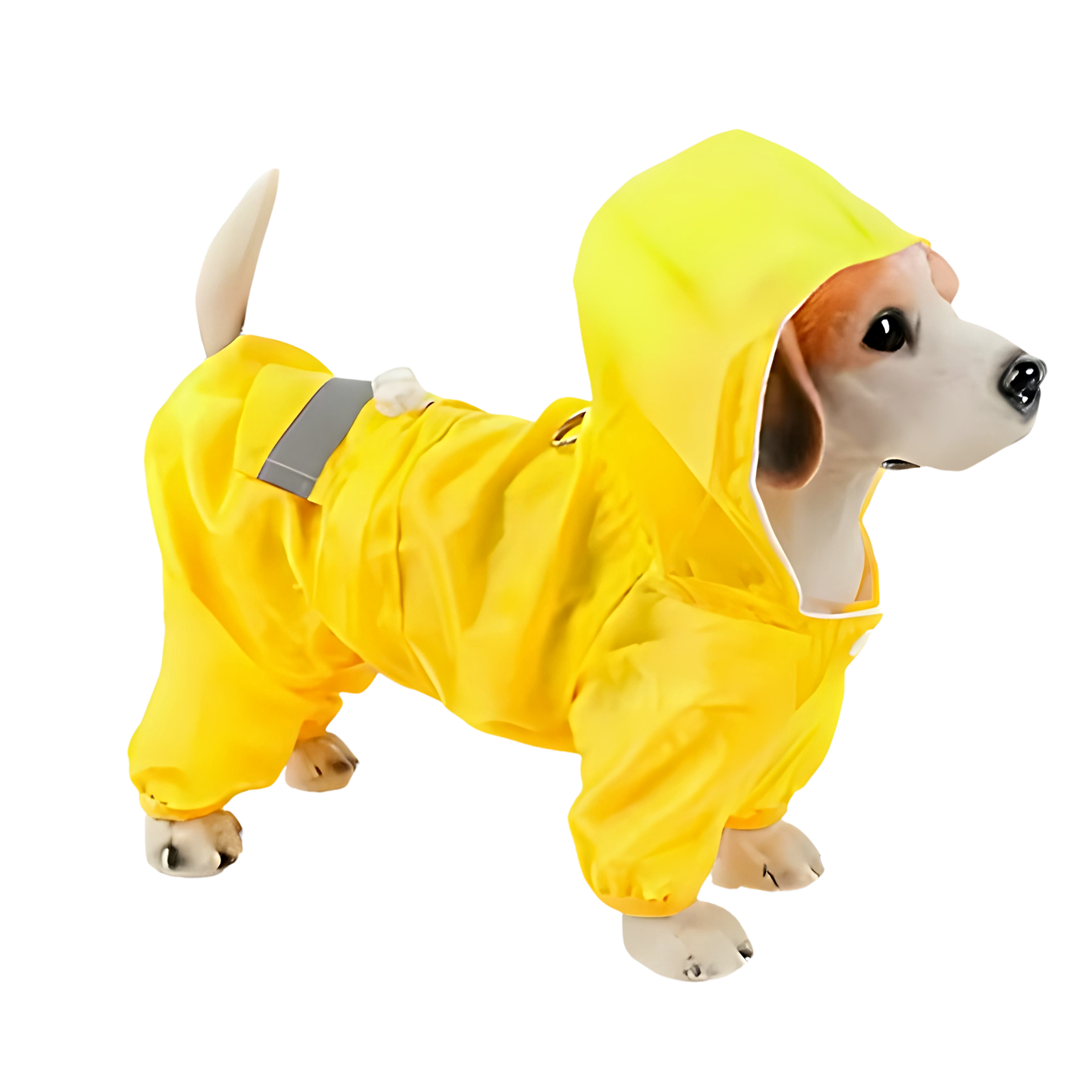Petz Raincoat Rover Impermeable con Capucha Talla Chica Color Amarillo