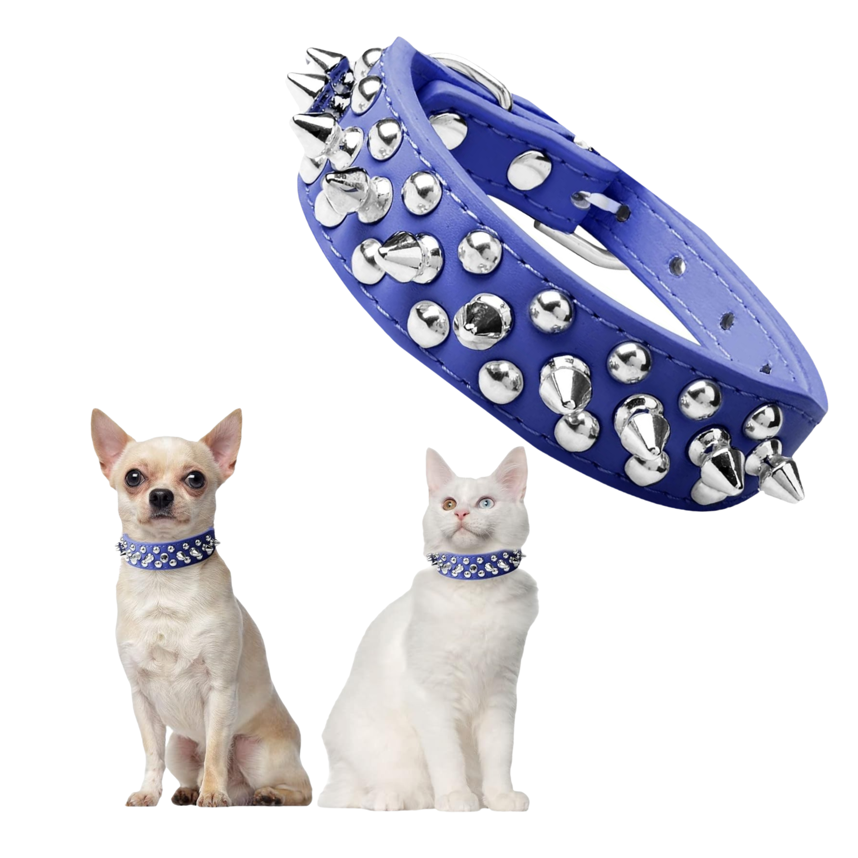 Petz Spike Guard Collar Protector Tamaño Mediano 43 cms Color Azul