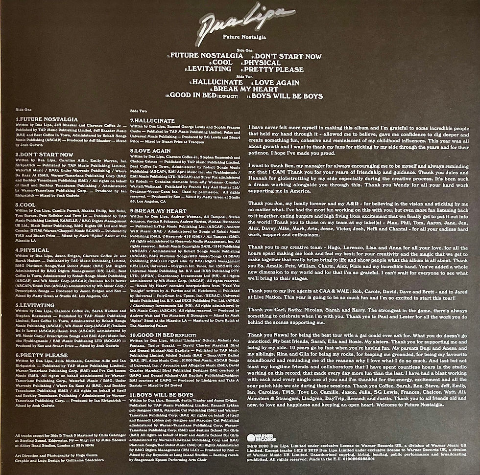 Pikkukuva: Dua Lipa Future Nostalgia