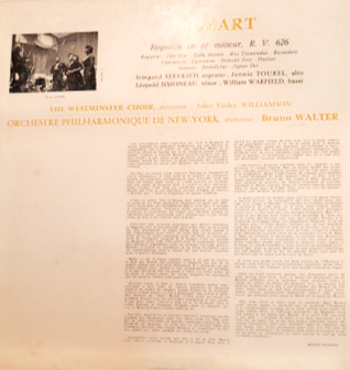 Bruno Walter Conducting The Philharmonic-Symphony Orchestra Of New York Wolfgan