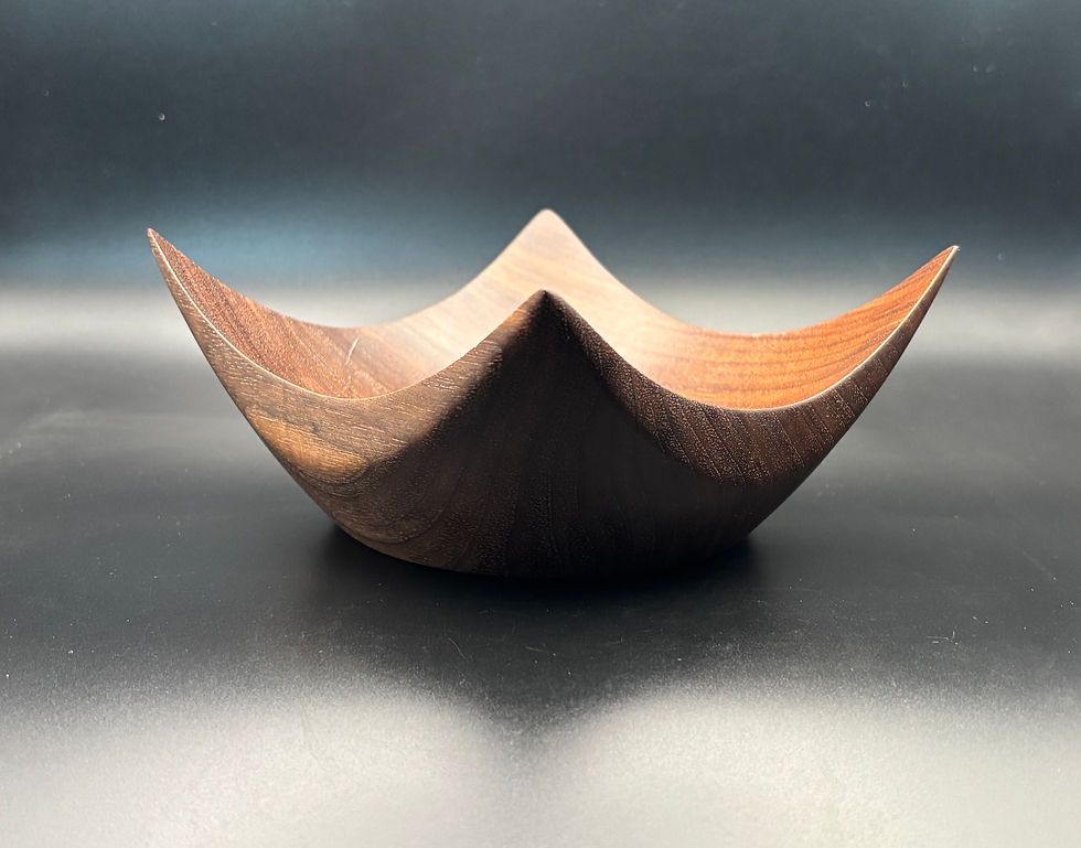Black Walnut Square Bowl, meticulously crafted and finished using a hand-rubbed walnut oil