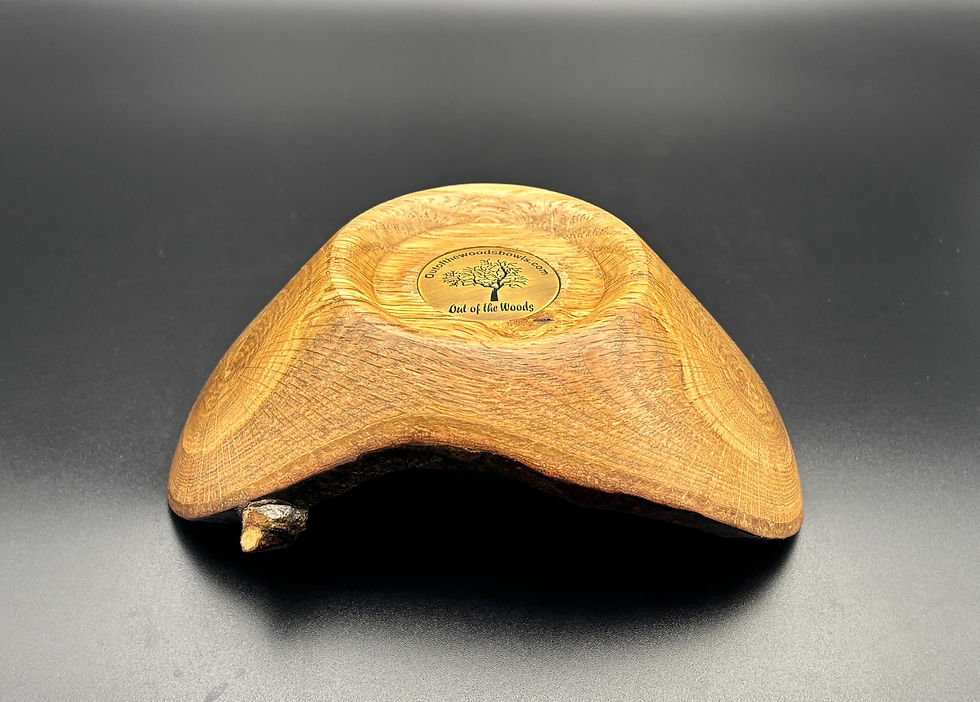 Thumbnail: This shallow red oak bowl is meticulously handcrafted to enhance your home decor.