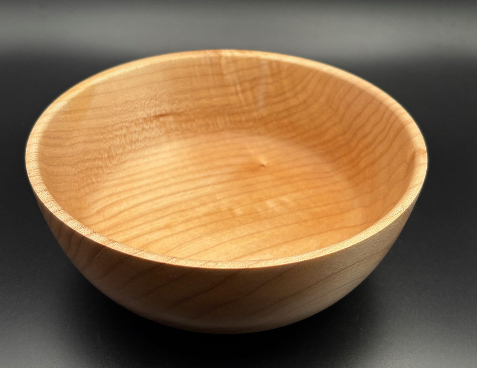 Thumbnail: beautiful lightly figured maple bowl