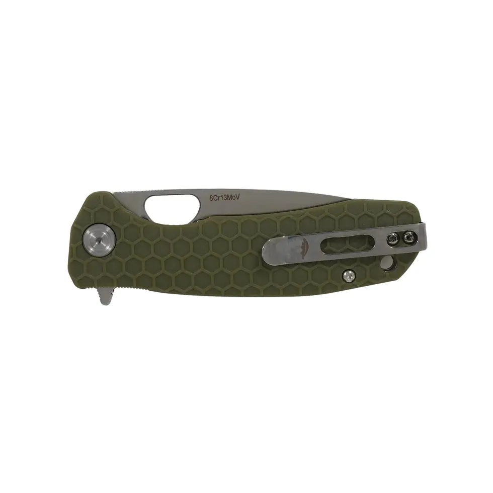 Thumbnail: Honey Badger Large Drop Point Knife - Green
