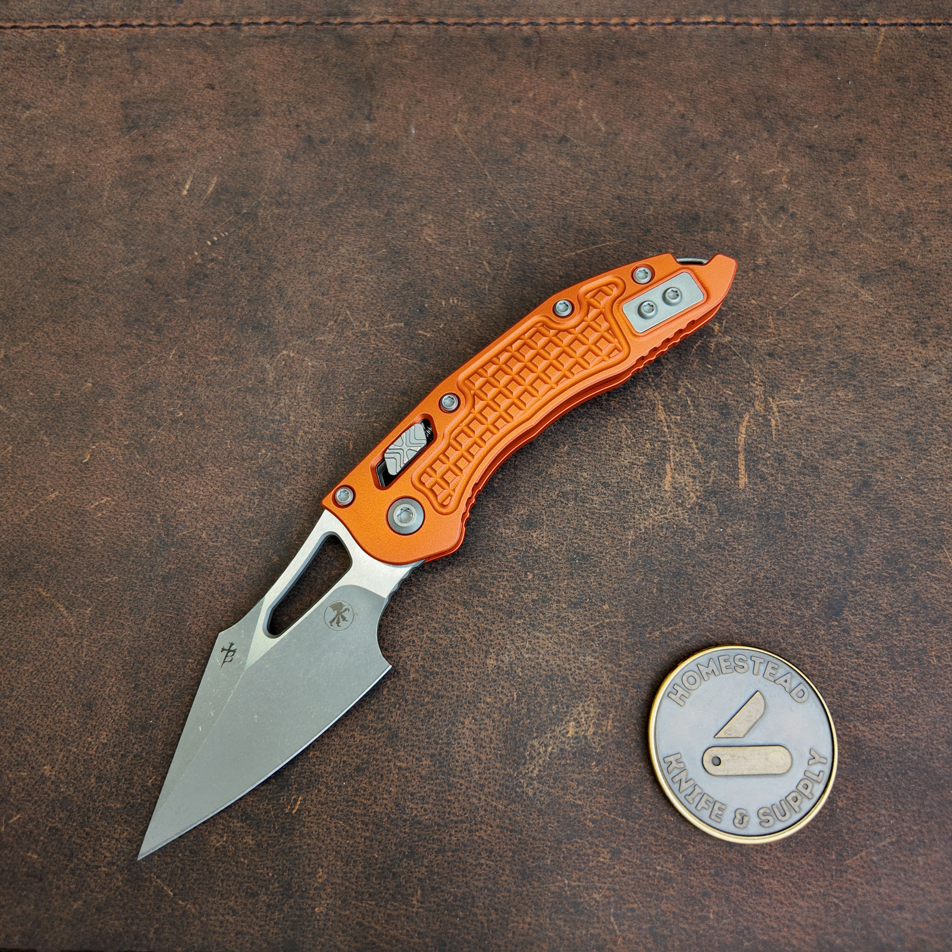 Microtech M-Stitch Ram-Lok Manual Orange Frag Apocalyptic 3.0" S/E