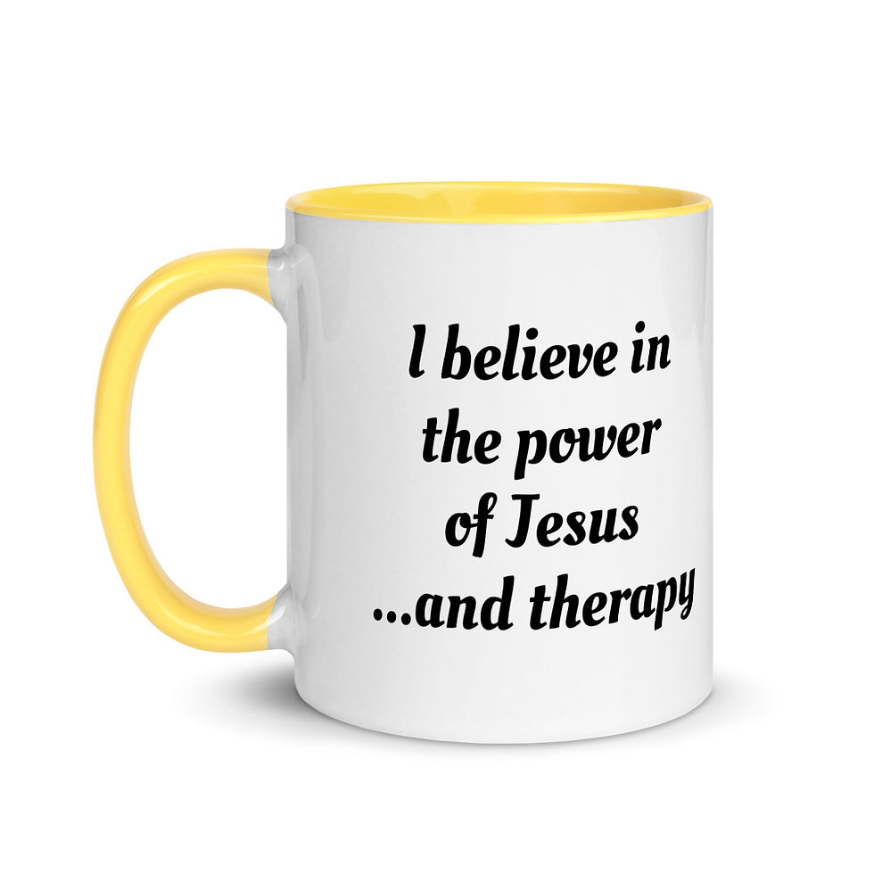 Thumbnail: "Jesus and Therapy" Mug with Color Inside