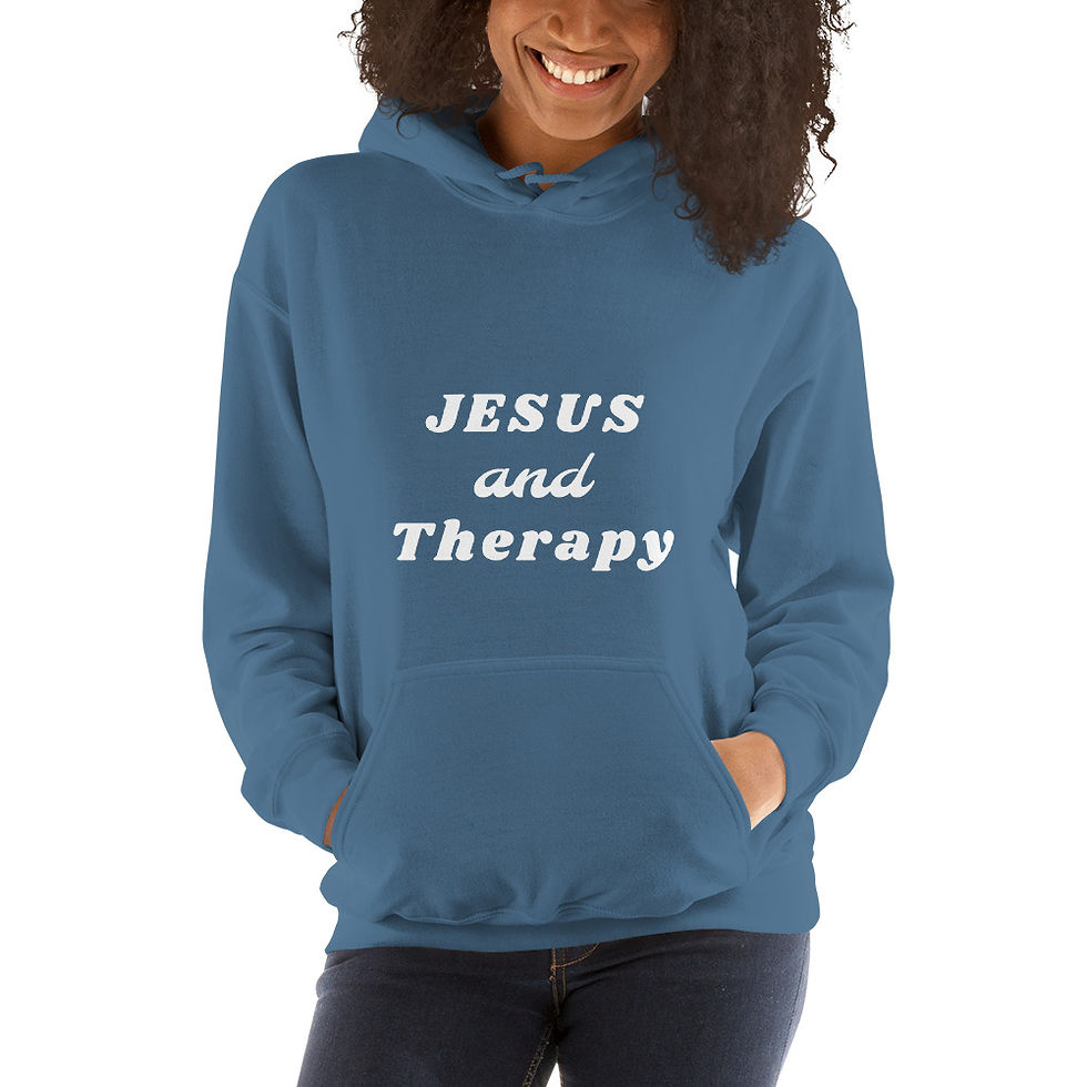 Thumbnail: Jesus and Therapy Unisex Hoodie