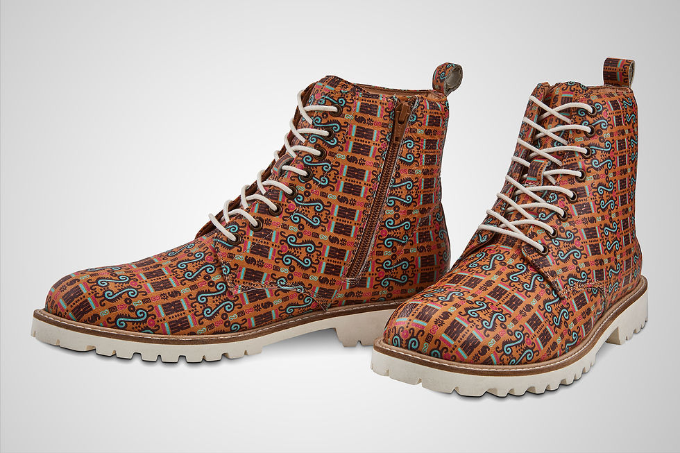 Thumbnail: GENDER NEUTRAL LEATHER BOOTS - THE COSMIC WORM