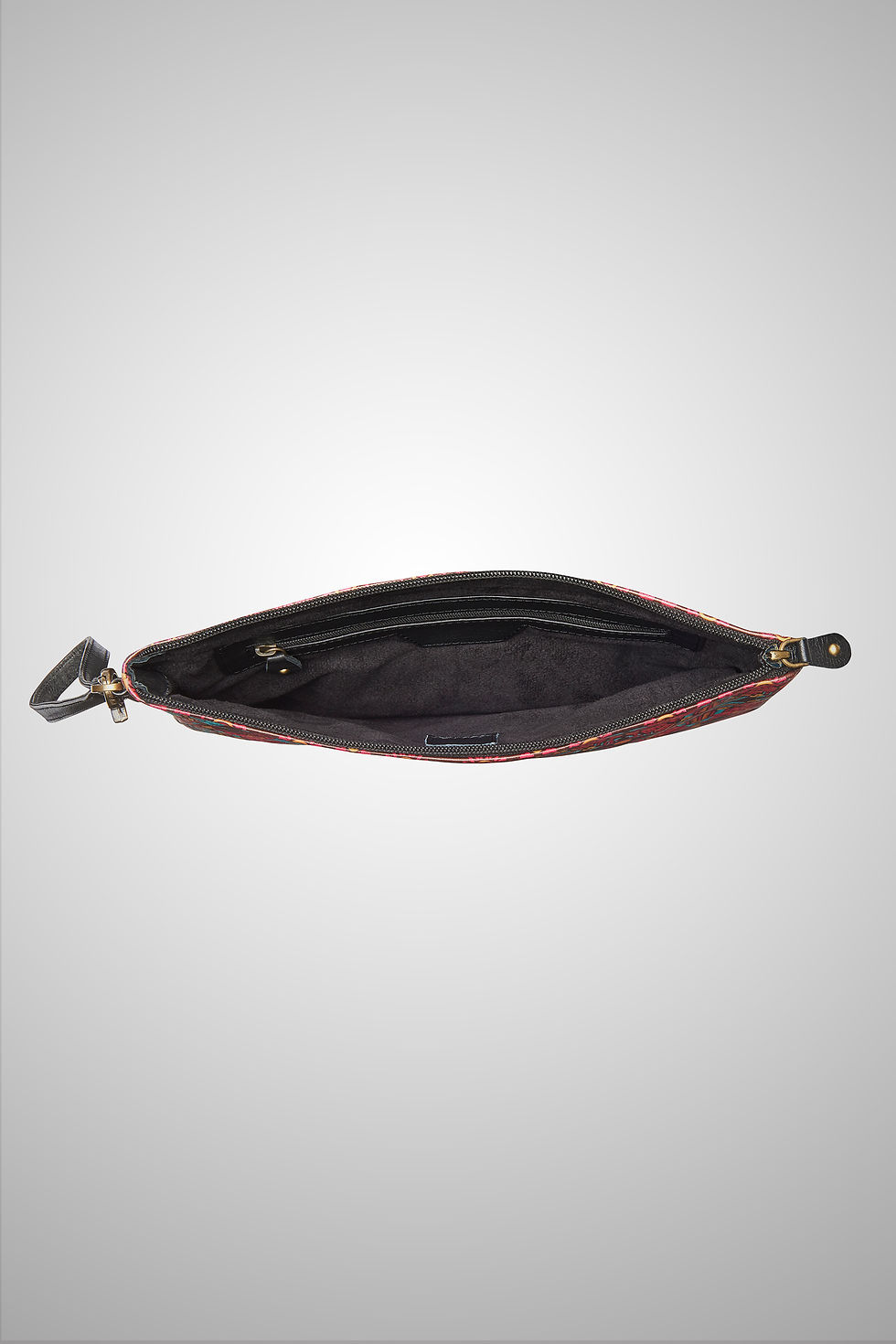 Thumbnail: LEATHER WRISTLET ZIP POUCH - THE IMMORTAL GLYPH
