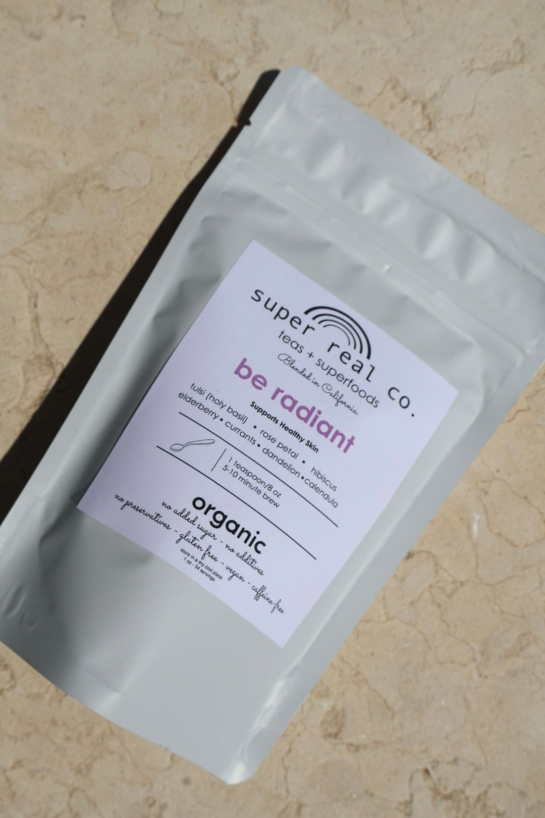 Be Radiant Organic Loose leaf Tea Support Healthy Skin